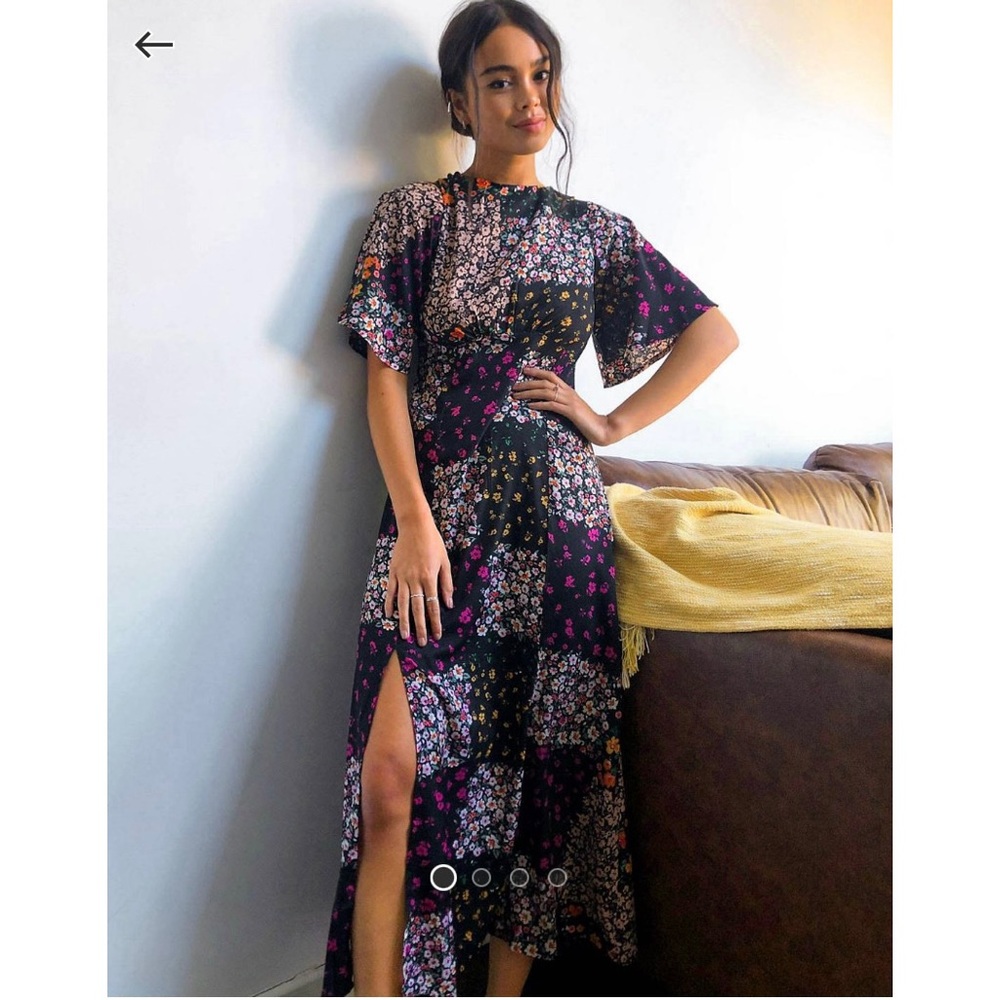 Violet Romance Midi Tea Dress in beautiful Mix Floral